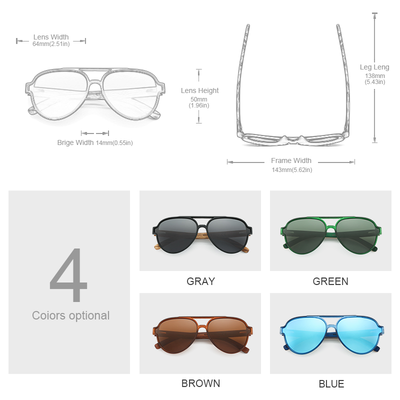 Occhiali da sole in legno Oi p - Sunglasses Aviator Polarized recensione e prezzo
