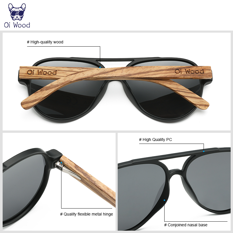 Occhiali da sole in legno Oi p - Sunglasses Aviator Polarized recensione e prezzo
